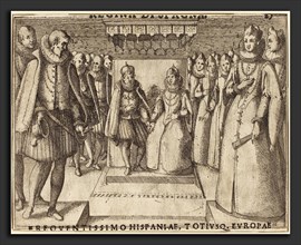 Jacques Callot (French, 1592 - 1635), Meeting of Margaret of Austria and Philip III [recto], 1612,