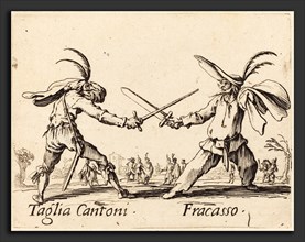 Jacques Callot (French, 1592 - 1635), Taglia Cantoni and Fracasso, c. 1622, etching