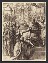 Pierre Woeiriot (French, 1532 - 1599), Heraclius Sentencing the Tyrant Phocas, engraving