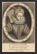 Thomas de Leu after FranÃ§ois Quesnel (French, c. 1560 - c. 1620), Louise de Lorraine, engraving on