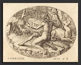 Etienne Delaune (French, 1518-1519 - 1583), America, 1575, engraving