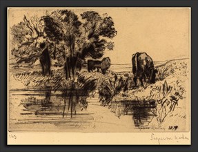Francis Seymour Haden (British, 1818 - 1910), The Three Cows, 1877, drypoint