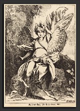 Benjamin West (American, 1738 - 1820), Angel of the Resurrection, 1801, pen-and-tusche lithograph