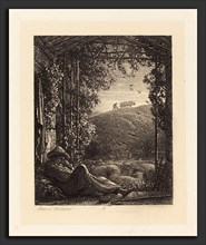 Samuel Palmer (British, 1805 - 1881), The Sleeping Shepherd; Early Morning, 1857, etching on