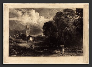 David Lucas after John Constable (British, 1802 - 1881), Stoke-by-Neyland, 1830, mezzotint on laid