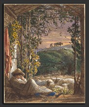 Samuel Palmer (British, 1805 - 1881), The Sleeping Shepherd; Early Morning, 1857, etching,