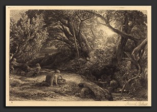 Samuel Palmer (British, 1805 - 1881), The Morning of Life, 1860-1861, etching