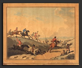Thomas Rowlandson (British, 1756 - 1827), The Chase, published 1787, hand-colored etching and