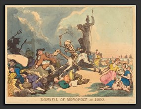 Thomas Rowlandson (British, 1756 - 1827), Downfall of Monopoly in 1800, published 1800,