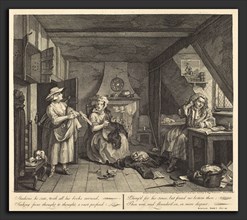 William Hogarth (English, 1697 - 1764), The Distressed Poet, 1736-1737, etching and engraving