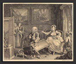 William Hogarth (English, 1697 - 1764), A Harlot's Progress: pl.2, 1732, etching and engraving