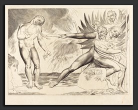 William Blake (British, 1757 - 1827), The Circle of the Corrupt Officials; the Devils Tormenting