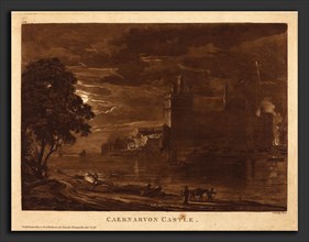 Paul Sandby (British, 1731 - 1809), Caernarvon Castle, 1776, etching and aquatint in brown on laid