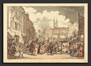 Thomas Rowlandson (British, 1756 - 1827), Bartholomew Fair, c. 1808, hand-colored etching