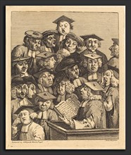 William Hogarth (English, 1697 - 1764), Scholars at a Lecture, 1736-1737, etching and engraving