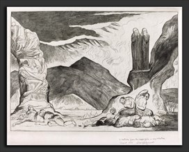 William Blake (British, 1757 - 1827), The Circle of the Falsifiers: Dante and Virgil Covering their