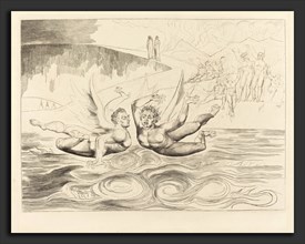 William Blake (British, 1757 - 1827), The Circle of the Corrupt Officials; the Devils Mauling Each
