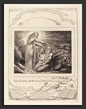 William Blake (British, 1757 - 1827), The Vision of God, 1825, engraving on India paper