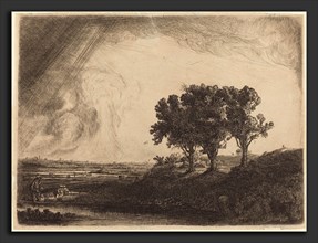 William Byron after Rembrandt van Rijn (English, 1669 - 1736), The Three Trees, 18th century,