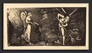 William Blake (British, 1757 - 1827), The Man Sweeping the Interpreter's Parlor, c. 1820-1822,