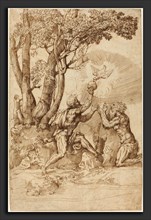Domenico Campagnola (Italian, before 1500 - 1564), The Hermits Saint Paul and Saint Anthony