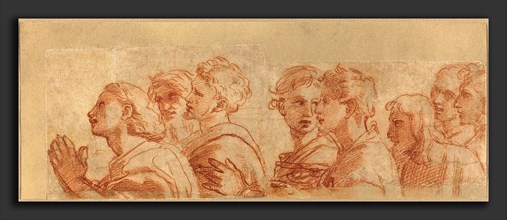 Raphael (Italian, 1483 - 1520), Eight Apostles, c. 1514, red chalk over stylus underdrawing and