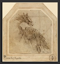 Titian (Italian, c. 1490 - 1576), An Eagle, c. 1515, pen and brown ink on laid paper; laid down on