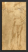 Attributed to Sperandio (Italian, c. 1425-1428  - c. 1504), Standing Young Man, pen and brown ink