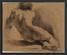 Giovanni Francesco Barbieri, called Guercino (Italian, 1591 - 1666), Seated Nude Boy Seen from the