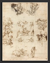 Alessandro Maganza (Italian, 1556 - 1640), A Compartmented Ceiling with Allegories and Myths,