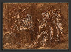 Giuseppe Passeri (Italian, 1654 - 1714), The Adoration of the Shepherds, pen and brown ink with