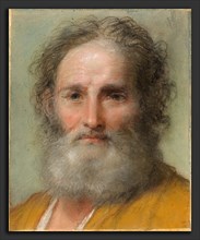Benedetto Luti (Italian, 1666 - 1724), Head of a Bearded Man, 1715, pastel on laid paper