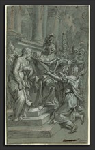 Italian 17th Century, Scipio Restoring His Captive to Her Lover, 17th century, black chalk with