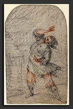 Francesco Montelatici (Italian, 1607 - 1661), Dream of a Man Fleeing, black and red chalk on laid