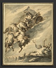 Gaspare Diziani (Italian, 1689 - 1767), The Fall of Phaeton, 1745-1750, pen and brown ink over red