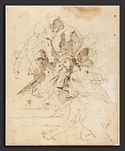 Giovanni Battista Tiepolo (Italian, 1696 - 1770), Classical Figures Gathered around an Urn,