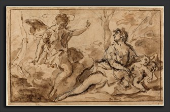 Sebastiano Ricci (Italian, 1659 - 1734), The Angel Appearing to Hagar and Ishmael, 1726-1727, pen