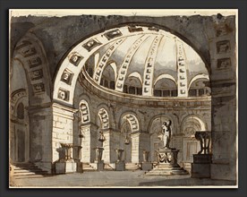 Gasparo Galliari (Italian, 1761 - 1823), Stage Design, pen and brown ink with gray wash over