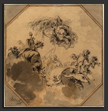 Jacob de Wit (Dutch, 1695 - 1754), Study for a Ceiling: Allegory of the Harvest with Dionysus and
