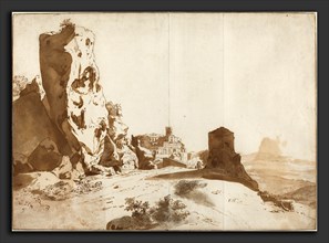 Bartholomeus Breenbergh (Dutch, probably 1599 - 1657), The Fantastic Rocks and Castle at Bomarzo