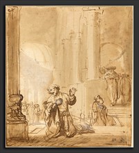 Studio of Rembrandt van Rijn, The Parable of the Publican and the Pharisee, 1645-1655, reed pen and