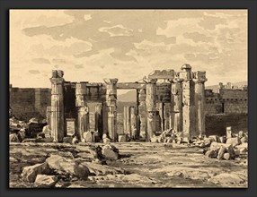 Themistocles von Eckenbrecher (German, 1842 - 1921), The Propylaeum from the East, 1890, pen and