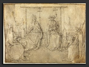 Workshop of Valentijn van Orley (Netherlandish, 1466 - 1532), The Four Latin Fathers of the Church,