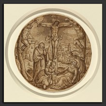 Hans Bol (Netherlandish, 1534 - 1593), The Crucifixion, 1570s, pen and brown ink with brown wash on