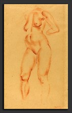 Wilhelm Lehmbruck, Nude, German, 1881 - 1919, red chalk