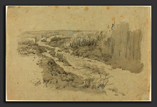Carl Gustav Carus (German, 1789 - 1869), A Path through Fields near Leipzig, c. 1812, graphite and
