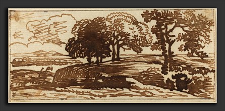 Franz Innocenz Josef Kobell (German, 1749 - 1822), Landscape, pen and brown ink on laid paper