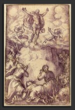Virgil Solis (German, 1514 - 1562), The Transfiguration, pen and black and violet ink on laid paper