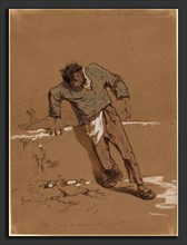 Paul Gavarni (French, 1804 - 1866), C'etais "pour se donner des forces", c. 1884, pen and brown,