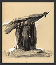 Jean-Louis Forain, L'union sous le drapeau, French, 1852 - 1931, c. 1914-1919, brush and black ink